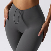 Load image into Gallery viewer, Drawstring High-Waisted Leggings