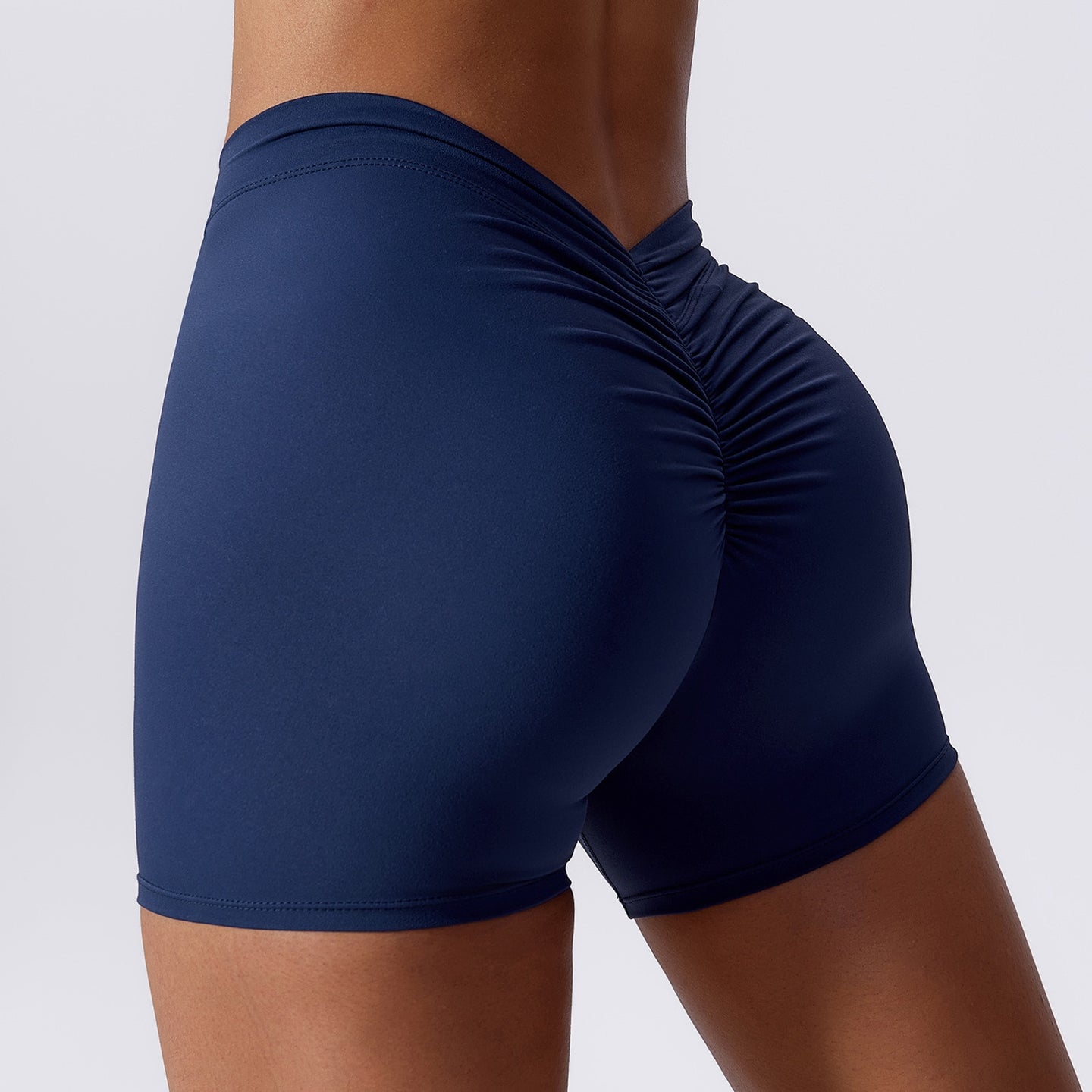 Navy Viral V-Back Shorts – Allure The Brand